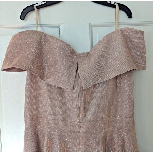 Xscape Off-Shoulder Glitter Gown - Picture 5 of 9